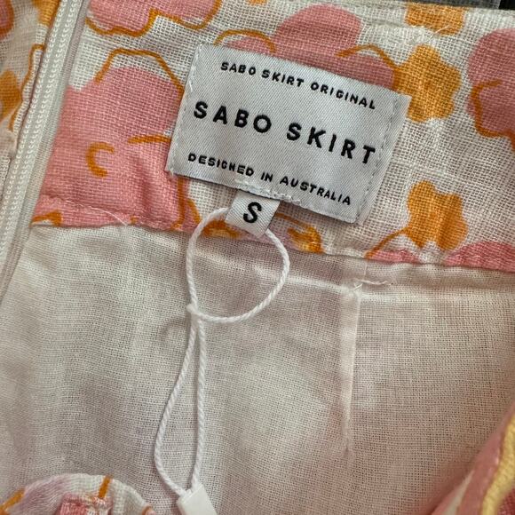 Sabo Skirt Floral Button Side Mini Skirt Size Small - Picture 7 of 8